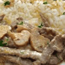 Foto de Carne champiñon con arroz chaufan