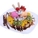 Foto de waffle frutal