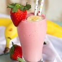 Foto de Licuado de frutilla con banana