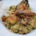 Foto de Risotto Frutti Di Mare En Salsa Verde
