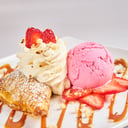 Foto de PASTEL AREQUIPE Y QUESO CON HELADO