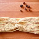 Foto de vincha de croche color azul 