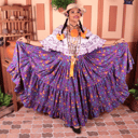 Foto de POLLERA MONTUNA SANTEÑA MORADA
