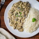 Foto de Strogonoff de seitán y champiñón
