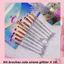 Foto de Kit brochas color sirena Glitter x10