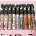 Foto de sombra ojos liquido/Labial Glitter