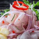 Foto de ceviche de lenguado..............$ 10.900