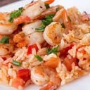 Foto de arroz con camarones