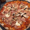 Foto de Jamon y hongos frescos