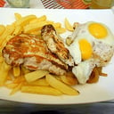 Foto de pechuga de pollo a lo pobre.....$ 10.000