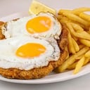 Foto de Milanesa a Caballo con Guarnicion a Eleccion
