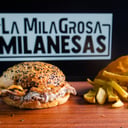 Foto de SMASH PROVOLONE Y JAMON SINGLE + FRITAS
