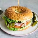 Foto de Baguel de salmón ahumado