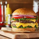 Foto de HAMBURGUESA DOBLE CARNE