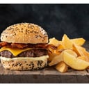 Foto de Hamburguesa de ternera con cheddar y panceta