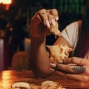 Foto de Carne cortada a cuchillo