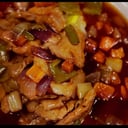 Foto de Cerdo con cebolla de verdeo y jengibre