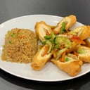 Foto de pollo enrollado con chaufa 