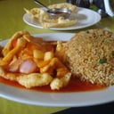 Foto de pollo 5 sabores con chaufa 