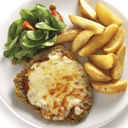 Foto de Milanesa de carne con papas