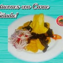 Foto de Patacones con Carne Aliñada