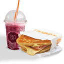 Foto de SÁNDWICH HOT CAKE MIXTO + LICUADO