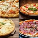 Foto de variedad en pizzas