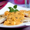 Foto de Filete de pescado en salsa de marisco
