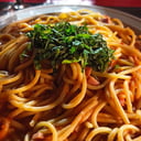 Foto de Spaghetti fileto y mariscos ( spaghetti , tomatoes sauce and seafood )