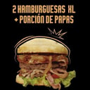 Foto de 2 Hamburguesas XL a eleccion mas Papas