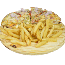 Foto de Medio Lomo Pizza con Papas (4 porciones)