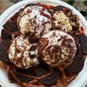 Foto de Waffle con oreo y helado