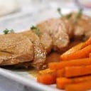 Foto de lomo de cerdo en salsa de mango