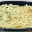 Foto de Pollo en salsa de Puerro con Arroz y Hiervas