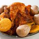 Foto de cuarto de pollo asado