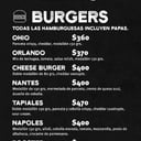 Foto de MENU HAMBURGUESAS