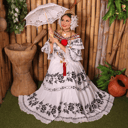 Foto de POLLERA DE GALA NEGRA