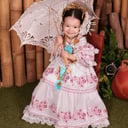 Foto de POLLERA DE GALA ROJA NIÑA