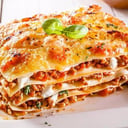Foto de LASAGNA ( CARNE, ESPINACA, JAMON Y QUESO)