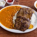 Foto de Arroz con menestra y carne