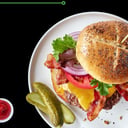 Foto de Hamburguesa al carbón de sirlon 300 gramos con papas a la francesa