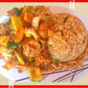 Foto de Pollo enrrollado saltado con verduras