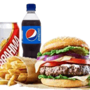 Foto de HAMBURGUESA + PAPAS FRITAS  + BEBIDA