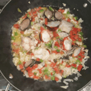 Foto de Arroz meloso de colas de langosta