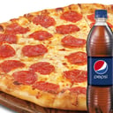 Foto de promocion pizza familar y gaseosa