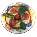 Foto de PITA ROMANA CON SALSA PUTANESCA PORTOBELLO PESTO Y QUESO HOLANDÉS( Receta Italiana )