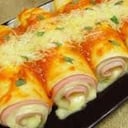 Foto de CANELONES DE JAMON Y MUZZARELLA