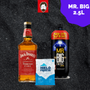 Foto de JACK DANIEL'S FIRE EDITION 1L + MR.BIG 2.5L + HIELO