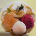 Foto de Copa Fresh / Raspberry, mandarin and lemon ice cream