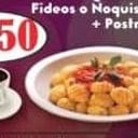 Foto de fideos cinta o ñoquis con salsa postre o café